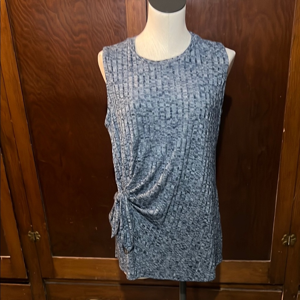 Gray Sleeveless Top with Side Knot